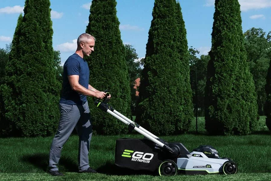 battery powered small lawn mower